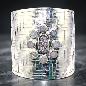 925 Sterling Silver Natural Blue <b>Topaz</b> Handmade Customizable Cuff <b>Bracelet</b> Beautiful Ethnic Designer Jewelry for Wedding Party - Product Image 3