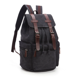 Nueva mochila de lona retro de estilo coreano para hombres y mujeres, mochila informal de moda para ordenador portátil, mochila de color sólido para estudiantes de secundaria - Product Image 3