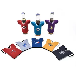 Wholesale tumbler drink coozies sublimation blank 5mm neoprene cooler t-shirt beer holder with custom logo
