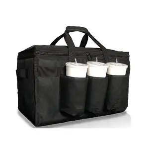 Drink Carriers picnic lunch Bag Insulated Pizza Food cup holder motorcycle Delivery Cooler Bag