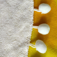 Serviette de plage ronde 150 cm, châle, tapis imprimé en microfibre, serviettes de douche, serviette de plage cercle bohème