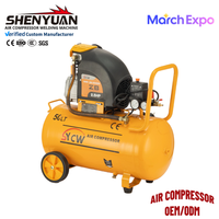 Compresseur d'air à entraînement direct personnalisable industriel ZB2550D, piston à huile, 2,5 CV, 1800 W, 50 L avec poignée, équipement d'atelier portable