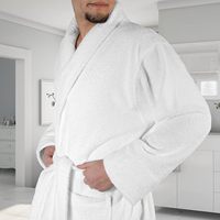Bata de Baño de Lujo de Algodón Terry con Logotipo Personalizado, 100% Algodón, Bata Súper Suave para SPA y Salón, Unisex