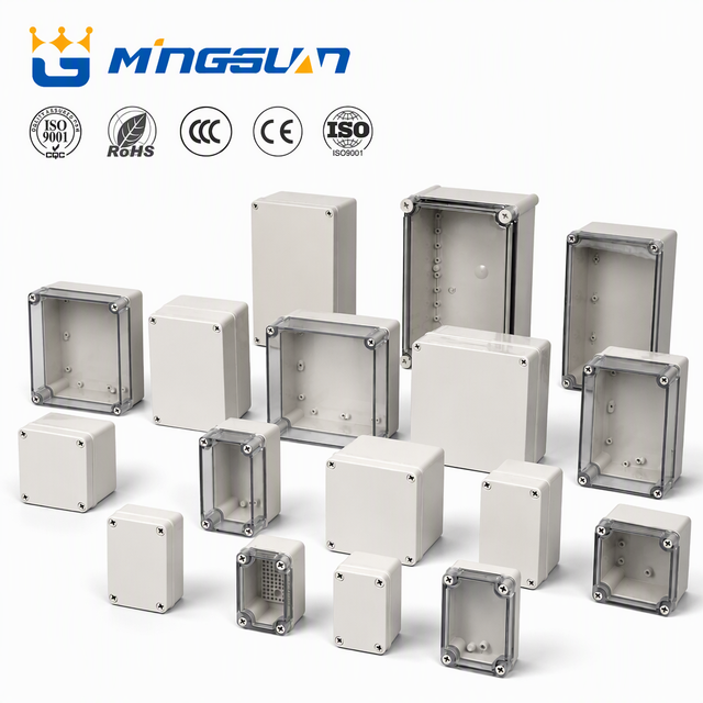 CNPNJI ABS/PC PB-AT-080808 Junction Box Enclosure Dustproof Waterproof Wall Mounting IP67 Outdoor 80*80*85