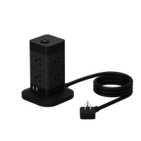Tour multiprise prise plate avec 12 prises 4 tours d'extension de protection contre les surtensions USB rallonge durable avec plusieurs prises