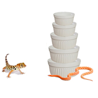 Vente en gros de fournitures pour animaux de compagnie Baignoire en céramique 9.5*4.5 Reptile Pet Snake Lizard Cornu Grenouille Tortue Bol à nourriture Bol à boire Bol pour animaux de compagnie