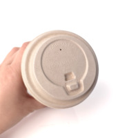 80mm 90mm Biodégradable Compostable Jetable Papier Canne à Sucre Bagasse Fibre Tasse à Café Couvercle