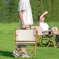 Chaise longue de camping et de plage pliable et légère, robuste, capacité de 300 livres, mobilier d'extérieur (khaki 78x51x50cm)