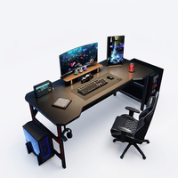Juego de Mesas y Sillas Ergonómicas de Fibra de Carbono para Juegos, Venta al por Mayor, Color Negro, Alta Calidad, Personalizado de Fábrica, Mesa de Juego Económica para Gamers