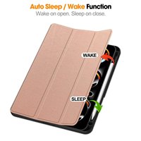 Housse de tablette avec fonction de réveil/veille automatique et support pour stylet pour iPad Pro 11, design personnalisé, antichoc, robuste