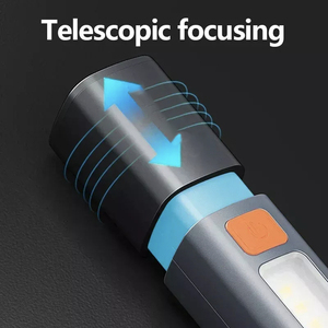 New mini nhỏ Kính thiên văn zoom USB có thể sạc lại tuổi thọ pin dài ABS nhựa cơ thể COB LED Ngọn Đuốc Đèn chiến thuật đèn pin - Product Image 3