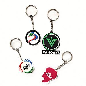 Porte-clés en silicone 3D personnalisé, en caoutchouc PVC souple avec impression UV pour souvenirs et cadeaux - Product Image 3