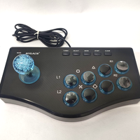 Joystick Arcade con Motor de Vibración, Controlador de Juegos para PS3, PC, Android, USB, Juegos de Lucha como Street Fighter