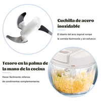 Lage Prijs Handmatige Plastic Voedsel Fruitsalade Groentesnijder Chopper Saus Blender Knoflook Crusher En Uienmolen