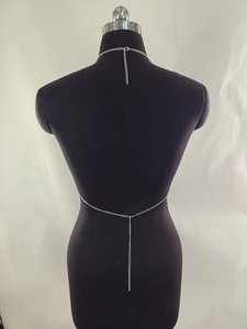 Chaîne de corps holographique à paillettes tendance <span class=keywords><strong>TikTok</strong></span>, couleur argent, sangle réglable, pour femme, idéale pour festival de musique - Product Image 3