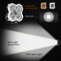 Luces de montaje en capó de 5 pulgadas, las más nuevas de 2026, 17600LM 152W, con DRL blanco y efecto de persecución ámbar, para todoterreno 4x4, luces de zanja para Jeep Tacoma