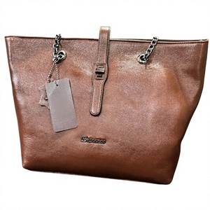 Sacs à main décontractés de luxe pliables en cuir véritable pour femmes, de marque célèbre, avec fermeture éclair, personnalisables, imperméables et portés épaule - Product Image 2