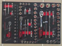 Ensemble d'outils à main CRV de 201 pièces, clé à cliquet, tournevis, pinces avec plateau en plastique, combinaisons polyvalentes