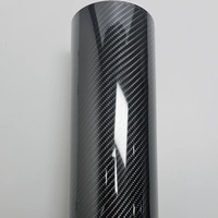 Film adhésif vinyle carbone 3D 4D 5D 6D pour voiture, rouleau durable, film brillant, logo/emblème cristal, autocollants mats pour voiture