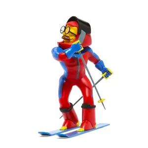 Personalizzato di alta qualità 3D in vinile Action figure in stile cartone animato PVC arte giocattoli per designer-Snowboarder e sciatore <span class=keywords><strong>figurine</strong></span> - Product Image 3