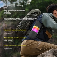Haut-parleur sans fil étanche IPX7 5W V6.0 avec carte TF, lumière RGB, audio portable pour le camping en plein air, les voyages et les sports