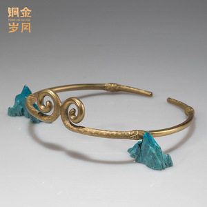 <b>Copper</b> Art Workshop Brass Tightening Hoop Headband Handmade U Shape Ornament For Gift - Product Image 3