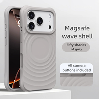 Coque de téléphone en silicone magnétique compatible avec la charge sans fil, revêtement ionique anti-traces de doigts, antichoc aux 4 coins pour iPhone