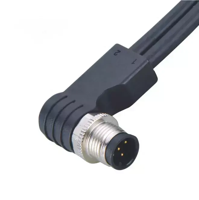 customized wire M12 male female plug socket 2 3 4 5 6 8 pin straight circular cable m12 m8 sensor electrical wire connector