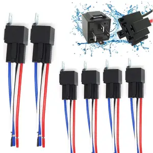 تتابع مع تسخير ، 4-دبوس 40/30 أمبير 12 V DC السيارات للماء التتابع ، الثقيلة 12 AWG سلك نحاسي مطلى بالقصدير مقاييس