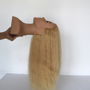 100 cheveux humains femme formation Mannequin <span class=keywords><strong>tête</strong></span> de poupée avec épaule 24 "cheveux blonds droits pratiquant le style factice <span class=keywords><strong>tête</strong></span> de Mannequin - Product Image 6