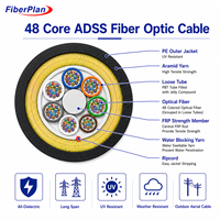 Kabel Serat Optik FiberPlan ADSS 48/96 Lubang G652D Double Cover 150-250m Self-Supporting untuk Jaringan Trunk ISP Amerika Selatan