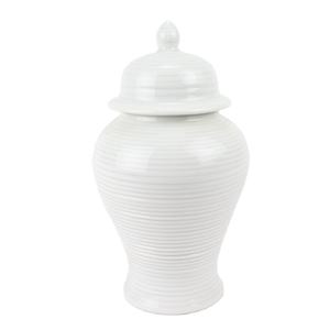 RZMS22-A-B stile nordico vaso di fiori con motivo a righe in porcellana smaltata verde e bianca vasi di zenzero con coperchio Lata de galletas de porc - Product Image 1