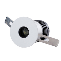 Mini spot LED encastré en aluminium léger anti-éblouissement à faisceau étroit, indice de fidélité des couleurs élevé 95, IP20, éclairage de plafond intérieur AC