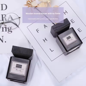 Glass <b>reed</b> <b>diffuser</b> fire-free handmade aromatherapy decoration home bedroom translucent square 3-5 months - Product Image 3