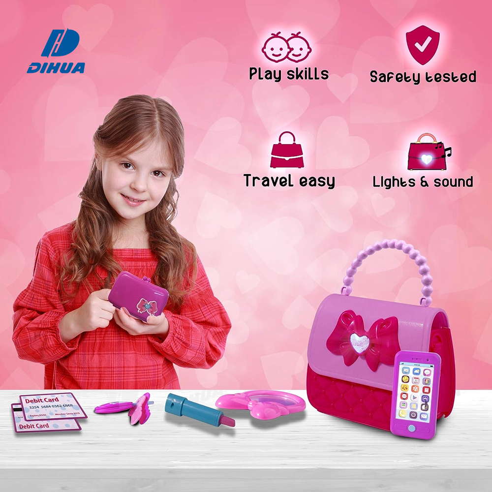 Set Sac à Main Jouet Enfant Princesse Avec Accessoires - Jeu De Rôle Pour Fillettes 3-6 Ans