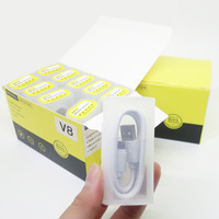 Ensemble de câbles de charge rapide et de transfert de données pour téléphone portable 24A avec connecteurs USB Micro USB Type-C - Emballage en boîte en plastique