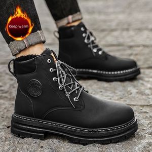 2025 New Winter Men's Shoes Warm Yellow <b>Boots</b> <b>Work</b> Wear High Top Cotton Shoes - Product Image 2