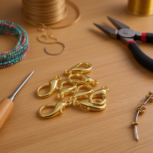 Chiusure a Moschettone Ilan 21 mm Colore Oro 8 Pezzi Componenti per Gioielli - Product Image 2