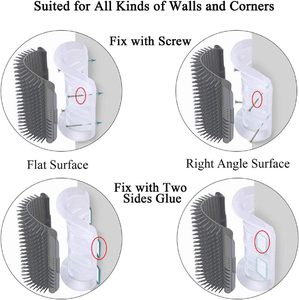 Rascador de esquina de pared más suave, juguete para gatos, peines de masaje de auto aseo para gatos, cepillo de esquina de pared con hierba gatera - Product Image 5