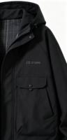 Veste cargo à capuche pour homme avec doublure à carreaux, logo brodé personnalisé DB STUDIO, vêtement d'extérieur coupe-vent