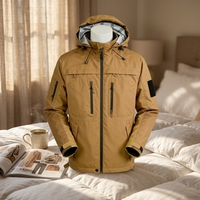 Veste tactique multifonctionnelle imperméable et coupe-vent en microfibre à membrane multi-poches, tissu sergé Talson Tricot