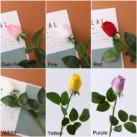Rose artificielle moderne de haute qualité, faite à la main, à tête unique, en latex, toucher réel, bourgeon de fleur de simulation réutilisable pour la décoration de la maison et de mariage
