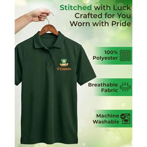 เสื้อโปโลปักลายไอริชแบบสั่งทำพิเศษสำหรับผู้ชาย แขนสั้น ผ้าฝ้ายทอ ออกแบบข้อความได้ตามต้องการ - Product Image 4