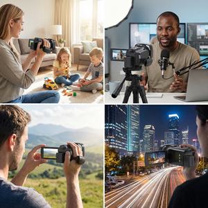 Caméscope <span class=keywords><strong>numérique</strong></span> portable rétro <span class=keywords><strong>compact</strong></span> de haute qualité en gros avec capteur CMOS, photos et vidéos 64MP, zoom optique 8x, 5K - Product Image 4