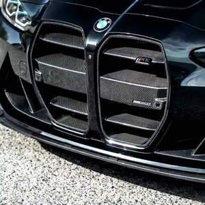 Grille de pare-chocs avant en fibre de carbone G80 M3, garniture de pare-chocs, style ST pour BMW G80 M3 G82 M4 2021+ - Product Image 2