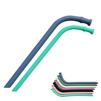 Accessoires de bar en silicone extensibles et réutilisables Pailles à boire pliantes en silicone Lot de 6 >5 pièces avec étui