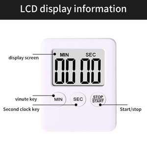 Ultra Slim Home Kitchen <b>Timer</b> Digital Mini Cooking <b>Timer</b> Large LCD Display <b>Timer</b> Count-Down with Magnetics - Product Image 3