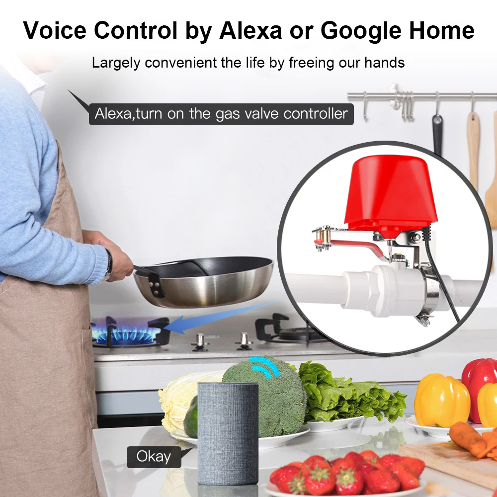 2024 New Tuya WIFI Smart Water Gas Valve Controller APP Remote Control Automatic Pipeline Shut Valve Support Alexa Google Home · image 5