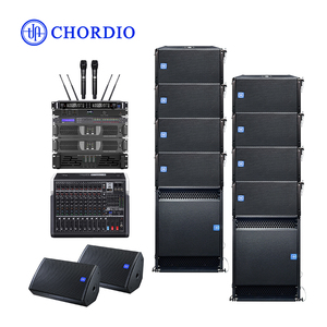 Système de sonorisation Line Array CHORDIO VN110 haute puissance, haut-parleur <span class=keywords><strong>10</strong></span> pouces (133 dB <span class=keywords><strong>SPL</strong></span>) + caisson de basses 18 pouces + processeur audio, garantie de 2 ans - Product Image 1