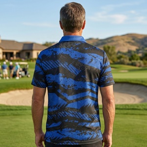 Camisetas Polo para Hombre con Estampado por Sublimación Completa OEM/ODM, Patrón Floral Personalizado, Tela de Poliéster y Spandex, Polos Deportivos de Fábrica - Product Image 2